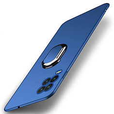 Handyhülle Hülle Hartschalen Kunststoff Schutzhülle Tasche Matt mit Magnetisch Fingerring Ständer A01 für Xiaomi Mi 10 Lite Blau