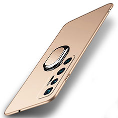 Handyhülle Hülle Hartschalen Kunststoff Schutzhülle Tasche Matt mit Magnetisch Fingerring Ständer A01 für Xiaomi Mi 10 Ultra Gold