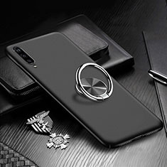 Handyhülle Hülle Hartschalen Kunststoff Schutzhülle Tasche Matt mit Magnetisch Fingerring Ständer P01 für Xiaomi Mi A3 Schwarz