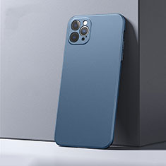 Handyhülle Hülle Hartschalen Kunststoff Schutzhülle Tasche Matt P01 für Apple iPhone 12 Pro Max Blau