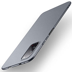 Handyhülle Hülle Hartschalen Kunststoff Schutzhülle Tasche Matt P01 für Huawei Honor X10 5G Grau