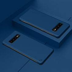 Handyhülle Hülle Hartschalen Kunststoff Schutzhülle Tasche Matt P01 für Samsung Galaxy S10 Blau