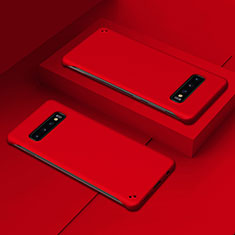 Handyhülle Hülle Hartschalen Kunststoff Schutzhülle Tasche Matt P01 für Samsung Galaxy S10 Rot