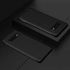 Handyhülle Hülle Hartschalen Kunststoff Schutzhülle Tasche Matt P01 für Samsung Galaxy S10 Schwarz
