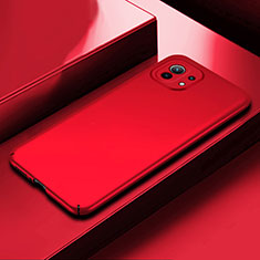 Handyhülle Hülle Hartschalen Kunststoff Schutzhülle Tasche Matt P01 für Xiaomi Mi 11 5G Rot