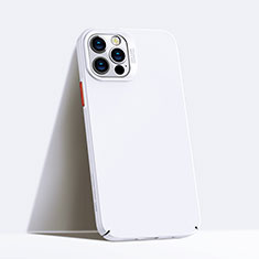 Handyhülle Hülle Hartschalen Kunststoff Schutzhülle Tasche Matt P02 für Apple iPhone 12 Pro Max Weiß