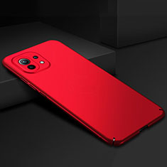 Handyhülle Hülle Hartschalen Kunststoff Schutzhülle Tasche Matt P02 für Xiaomi Mi 11 5G Rot
