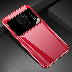 Handyhülle Hülle Hartschalen Kunststoff Schutzhülle Tasche Matt P03 für Huawei Mate 20 X 5G Rot