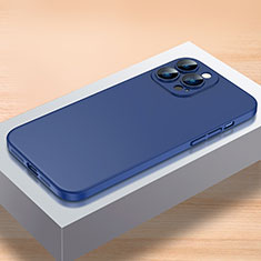 Handyhülle Hülle Hartschalen Kunststoff Schutzhülle Tasche Matt QC1 für Apple iPhone 12 Pro Blau