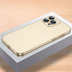 Handyhülle Hülle Hartschalen Kunststoff Schutzhülle Tasche Matt QC1 für Apple iPhone 12 Pro Gold