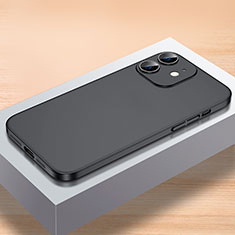 Handyhülle Hülle Hartschalen Kunststoff Schutzhülle Tasche Matt QC1 für Apple iPhone 12 Schwarz