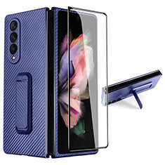 Handyhülle Hülle Hartschalen Kunststoff Schutzhülle Tasche Matt R06 für Samsung Galaxy Z Fold3 5G Blau