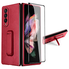Handyhülle Hülle Hartschalen Kunststoff Schutzhülle Tasche Matt R06 für Samsung Galaxy Z Fold3 5G Rot