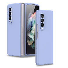 Handyhülle Hülle Hartschalen Kunststoff Schutzhülle Tasche Matt R09 für Samsung Galaxy Z Fold3 5G Lavendel Grau