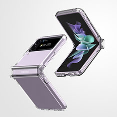 Handyhülle Hülle Hartschalen Kunststoff Schutzhülle Tasche Matt T02 für Samsung Galaxy Z Flip4 5G Klar
