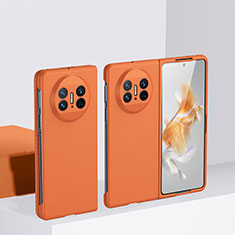 Handyhülle Hülle Hartschalen Kunststoff Schutzhülle Tasche Matt Vorder und Rückseite 360 Grad Ganzkörper BH1 für Huawei Mate X3 Orange