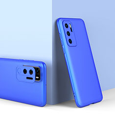 Handyhülle Hülle Hartschalen Kunststoff Schutzhülle Tasche Matt Vorder und Rückseite 360 Grad Ganzkörper für Huawei P40 Blau