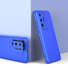 Handyhülle Hülle Hartschalen Kunststoff Schutzhülle Tasche Matt Vorder und Rückseite 360 Grad Ganzkörper für Huawei P40 Pro Blau