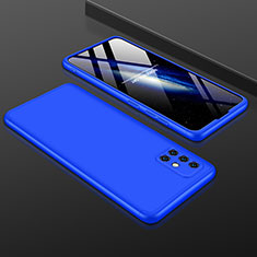 Handyhülle Hülle Hartschalen Kunststoff Schutzhülle Tasche Matt Vorder und Rückseite 360 Grad Ganzkörper für Samsung Galaxy A51 5G Blau