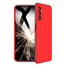 Handyhülle Hülle Hartschalen Kunststoff Schutzhülle Tasche Matt Vorder und Rückseite 360 Grad Ganzkörper für Samsung Galaxy M13 4G Rot