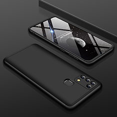 Handyhülle Hülle Hartschalen Kunststoff Schutzhülle Tasche Matt Vorder und Rückseite 360 Grad Ganzkörper für Samsung Galaxy M21s Schwarz