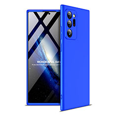 Handyhülle Hülle Hartschalen Kunststoff Schutzhülle Tasche Matt Vorder und Rückseite 360 Grad Ganzkörper für Samsung Galaxy Note 20 Ultra 5G Blau