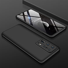 Handyhülle Hülle Hartschalen Kunststoff Schutzhülle Tasche Matt Vorder und Rückseite 360 Grad Ganzkörper M01 für Huawei P40 Pro+ Plus Schwarz