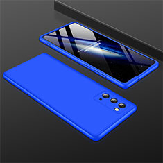 Handyhülle Hülle Hartschalen Kunststoff Schutzhülle Tasche Matt Vorder und Rückseite 360 Grad Ganzkörper M01 für Samsung Galaxy Note 20 5G Blau