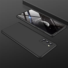 Handyhülle Hülle Hartschalen Kunststoff Schutzhülle Tasche Matt Vorder und Rückseite 360 Grad Ganzkörper M01 für Samsung Galaxy Note 20 5G Schwarz