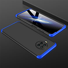 Handyhülle Hülle Hartschalen Kunststoff Schutzhülle Tasche Matt Vorder und Rückseite 360 Grad Ganzkörper M01 für Xiaomi Mi 10i 5G Blau und Schwarz