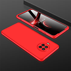 Handyhülle Hülle Hartschalen Kunststoff Schutzhülle Tasche Matt Vorder und Rückseite 360 Grad Ganzkörper M01 für Xiaomi Mi 10T Lite 5G Rot