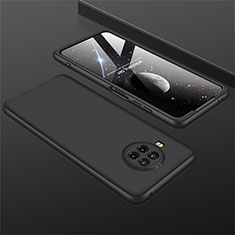 Handyhülle Hülle Hartschalen Kunststoff Schutzhülle Tasche Matt Vorder und Rückseite 360 Grad Ganzkörper M01 für Xiaomi Mi 10T Lite 5G Schwarz