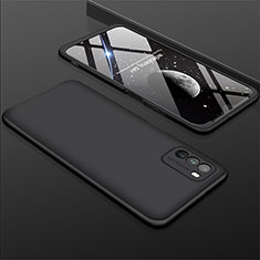 Handyhülle Hülle Hartschalen Kunststoff Schutzhülle Tasche Matt Vorder und Rückseite 360 Grad Ganzkörper M01 für Xiaomi Poco M3 Schwarz
