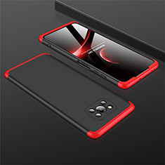 Handyhülle Hülle Hartschalen Kunststoff Schutzhülle Tasche Matt Vorder und Rückseite 360 Grad Ganzkörper M01 für Xiaomi Poco X3 Pro Rot und Schwarz