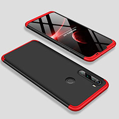 Handyhülle Hülle Hartschalen Kunststoff Schutzhülle Tasche Matt Vorder und Rückseite 360 Grad Ganzkörper M01 für Xiaomi Redmi Note 8 (2021) Rot und Schwarz