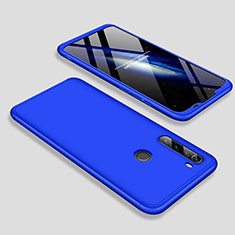 Handyhülle Hülle Hartschalen Kunststoff Schutzhülle Tasche Matt Vorder und Rückseite 360 Grad Ganzkörper M01 für Xiaomi Redmi Note 8 Blau
