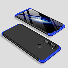 Handyhülle Hülle Hartschalen Kunststoff Schutzhülle Tasche Matt Vorder und Rückseite 360 Grad Ganzkörper M01 für Xiaomi Redmi Note 8 Blau und Schwarz