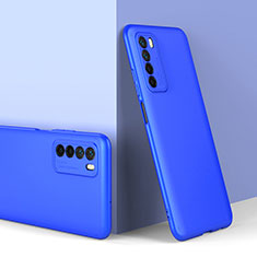 Handyhülle Hülle Hartschalen Kunststoff Schutzhülle Tasche Matt Vorder und Rückseite 360 Grad Ganzkörper P01 für Huawei Honor Play4 5G Blau