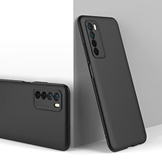 Handyhülle Hülle Hartschalen Kunststoff Schutzhülle Tasche Matt Vorder und Rückseite 360 Grad Ganzkörper P01 für Huawei Honor Play4 5G Schwarz