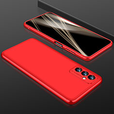 Handyhülle Hülle Hartschalen Kunststoff Schutzhülle Tasche Matt Vorder und Rückseite 360 Grad Ganzkörper P01 für Samsung Galaxy M13 4G Rot
