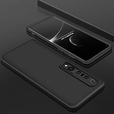 Handyhülle Hülle Hartschalen Kunststoff Schutzhülle Tasche Matt Vorder und Rückseite 360 Grad Ganzkörper P01 für Xiaomi Mi 10 Pro Schwarz