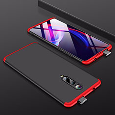 Handyhülle Hülle Hartschalen Kunststoff Schutzhülle Tasche Matt Vorder und Rückseite 360 Grad Ganzkörper P01 für Xiaomi Mi 9T Rot und Schwarz