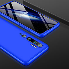Handyhülle Hülle Hartschalen Kunststoff Schutzhülle Tasche Matt Vorder und Rückseite 360 Grad Ganzkörper P01 für Xiaomi Mi Note 10 Blau