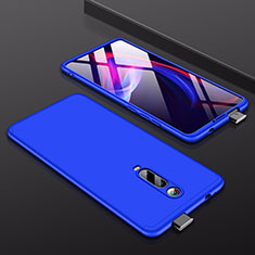 Handyhülle Hülle Hartschalen Kunststoff Schutzhülle Tasche Matt Vorder und Rückseite 360 Grad Ganzkörper P01 für Xiaomi Redmi K20 Blau