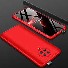 Handyhülle Hülle Hartschalen Kunststoff Schutzhülle Tasche Matt Vorder und Rückseite 360 Grad Ganzkörper P01 für Xiaomi Redmi K30 Pro 5G Rot