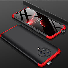 Handyhülle Hülle Hartschalen Kunststoff Schutzhülle Tasche Matt Vorder und Rückseite 360 Grad Ganzkörper P01 für Xiaomi Redmi K30 Pro 5G Rot und Schwarz