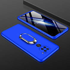 Handyhülle Hülle Hartschalen Kunststoff Schutzhülle Tasche Matt Vorder und Rückseite 360 Grad Ganzkörper P01 für Xiaomi Redmi Note 9 Blau