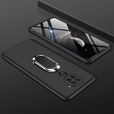Handyhülle Hülle Hartschalen Kunststoff Schutzhülle Tasche Matt Vorder und Rückseite 360 Grad Ganzkörper P01 für Xiaomi Redmi Note 9 Schwarz