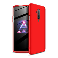 Handyhülle Hülle Hartschalen Kunststoff Schutzhülle Tasche Matt Vorder und Rückseite 360 Grad Ganzkörper P02 für OnePlus 7T Pro Rot