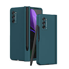 Handyhülle Hülle Hartschalen Kunststoff Schutzhülle Tasche Matt Vorder und Rückseite 360 Grad Ganzkörper P02 für Samsung Galaxy Z Fold2 5G Grün